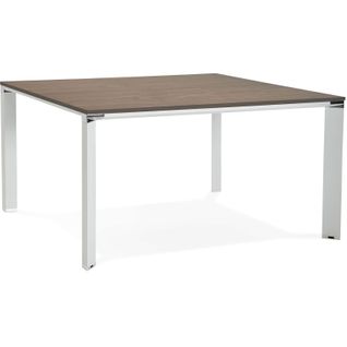 Table De Réunion Bois Foncé 140x140x74,5cm