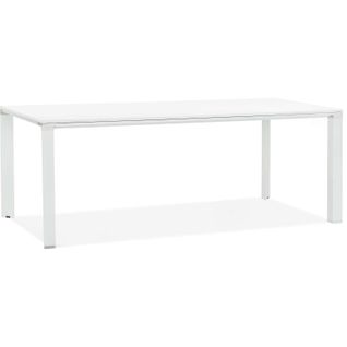 Table De Réunion Bois Blanc 200x74,5x100cm