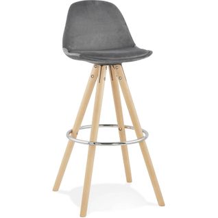 Tabouret Bar Bois Gris 41x41x97cm