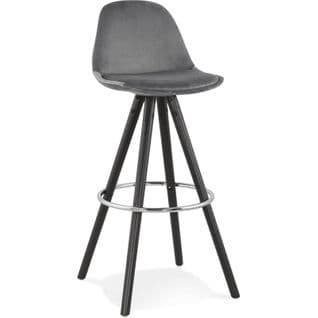 Tabouret Bar Bois Gris 41x41x97cm