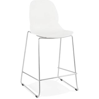 Tabouret De Bar Design Ziggy Mini Silver blanc