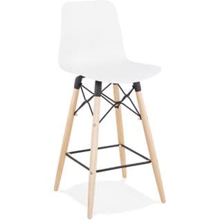 Tabouret Bar Résine Blanc 46x46x108cm