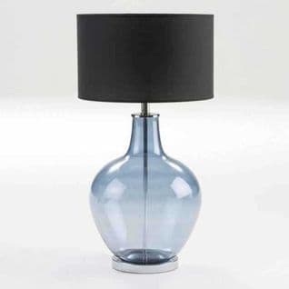 Lampe De Table Verre Bleu 34x34x57cm