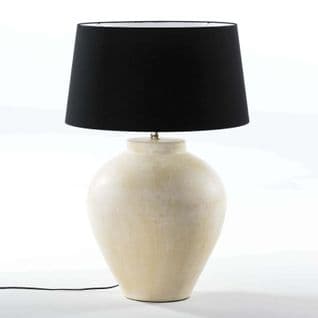 Lampe De Table Terre Cuite Beige 45x45x55cm