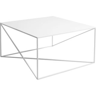 Table Basse Carré En Métal Blanc L80cm