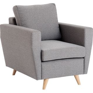 Fauteuil Tissu Gris Acier 79x90x86cm