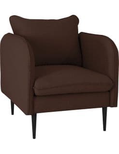 Fauteuil Tissu Marron 80x89x90cm