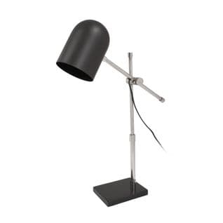 Lampe De Bureau Noir Argent 46x12x54cm