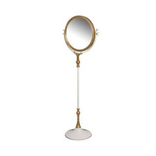 Miroir Sur Pied Rond Blanc 40x62x173cm