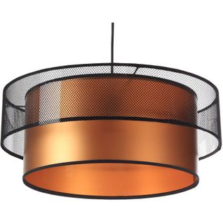 Suspension Duo Élégant Rond Ø 60 Cm Orange