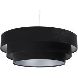 Suspension Tissu Noir 60x60x25cm