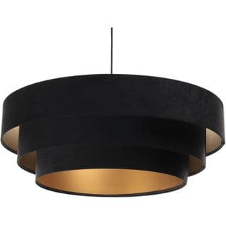 Suspension Tissu Noir 60x60x25cm