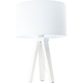 Lampe De Table Tissu Blanc 30x30x46cm