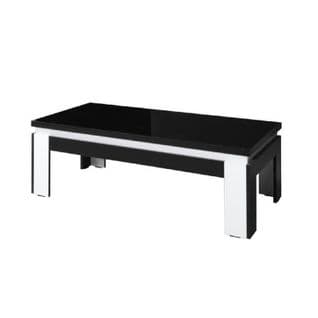 Table Basse Design Lina Coloris Noir Et Blanc Brillant