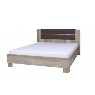 Lit Adulte Design Romi 160x200 Cm Coloris Dab Canyon. Ideal Pour Votre Chambre à Coucher