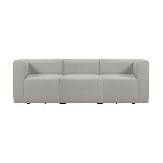 Pinot - Canapé Droit Modulable 4 Places En Tissu, Made In France - Gris Clair