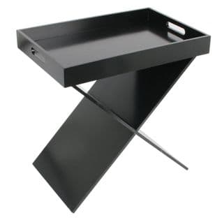 Table D'appoint "plateau Amovible" 48cm Noir