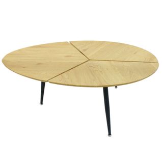 Table Basse Design Métal Et Bois Miller - L. 112 X H. 41 - Noir