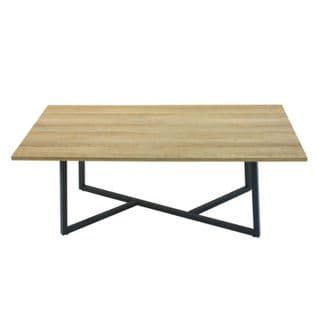 Table Basse Design Métal Et Bois Hamilton - L. 110 X H. 45 - Noir