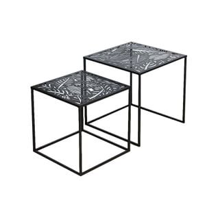 Lot De 2 Tables Gigognes "havana" 40cm Noir