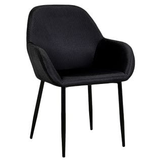 Fauteuil Velours Côtelé Giulia Noir - Noir