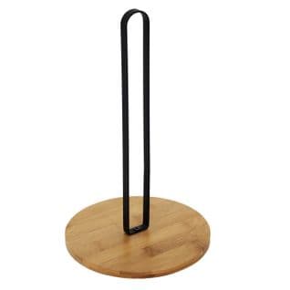 Porte Essuie-tout "bambou" 26cm Naturel Et Noir