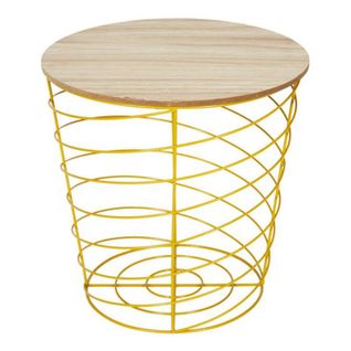 Table D'appoint Design "cyclone" 40cm Jaune