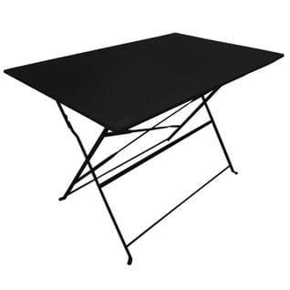 Table De Jardin Pliante "palerme" 110cm Noir