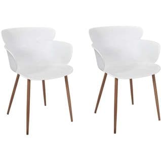 Fauteuil Design Polypropylène Lorens (lot De 2) Blanc