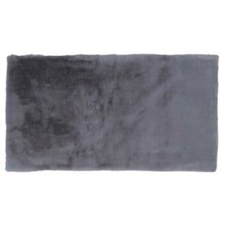 Tapis Imitation Fourrure "fin" 60x110cm Gris