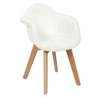 Fauteuil Enfant "imitation Fourrure" 60cm Blanc