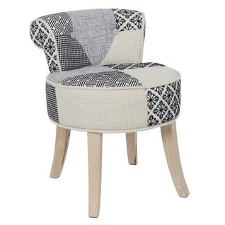 Tabouret Patchwork Design "eleonor" 58cm Gris