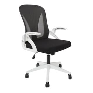 Fauteuil De Bureau "rabattable" 92-100 Blanc et Noir