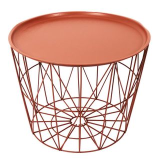 Table D'appoint Design "filaire" 52cm Terracotta
