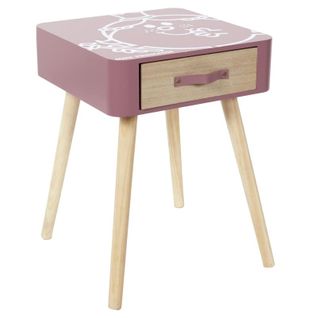 Table De Chevet "madame Princesse" 48cm Rose