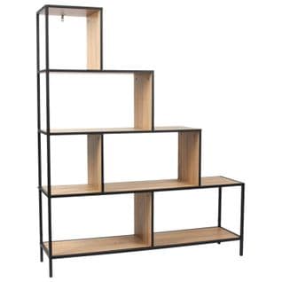 Etagère Escalier 6 Cases Métal Edison - Noir