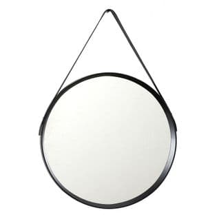 Miroir Rond "barbier" 51cm Noir