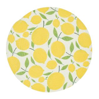 Set De Table Rond Imprimé "citron" 38cm Jaune