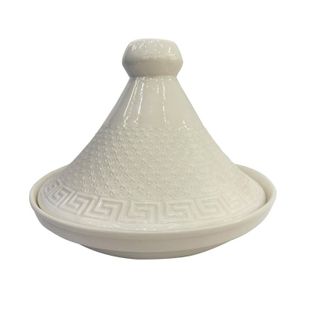 Plat à Tajine En Porcelaine "clélia" 25cm Blanc