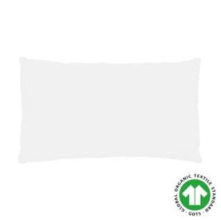 Taie D'oreiller Coton Biologique, 50x70cm, Blanc, 100% Coton 57 Fils,