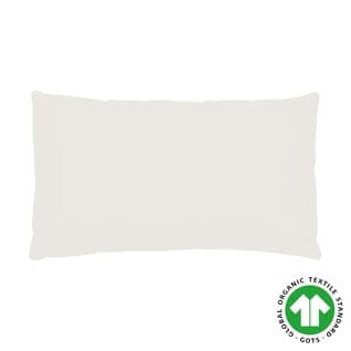 Taie D'oreiller Coton Biologique, 50x70cm, Couleur Lin, 100% Coton 57 Fils,