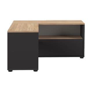Angle 90 TV Stand Black And Natural Oak