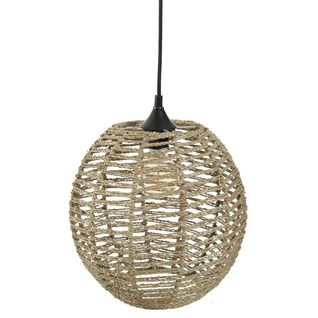 Suspension Boule En Rotin - D. 33 X H. 35 Cm