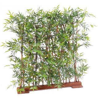 Plante Artificielle Haute Gamme Spécial Extérieur/ Haie Bambou Artificiel  Vert - 110 X 45 X 110 Cm