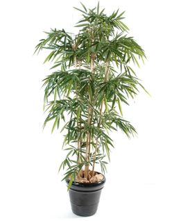 Plante Artificielle Haute Gamme Spécial Extérieur/bambou Artificiel Coloris Vert - Hauteur 120 Cm