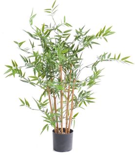 Plante Artificielle Haute Gamme Spécial Extérieur En Bambou Artificiel, Couleur Verte - 90 X 60 Cm