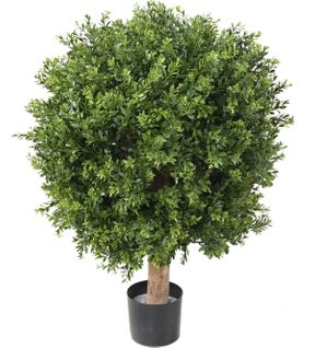 Plante Artificielle Haute Gamme Spécial Extérieur/buis Boule Uv Artificiel, Vert - H.100 X D.82 Cm