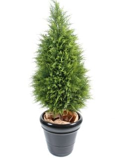 Plante artificielle haute gamme Spécial extérieur Cyprès coloris vert - Dim : 160 x 70 cm