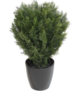 Plante Artificielle Haute Gamme Spécial Extérieur/cyprès Buisson Rond Artificiel Vert - 75 X 55 Cm