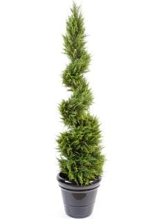 Plante Artificielle Haute Gamme Spécial Extérieur/cyprès Artificiel Juniperus Spirale Vert 130x48cm
